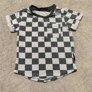 Little Bipsy checkered bamboo pocket tee sz 18-24 mo